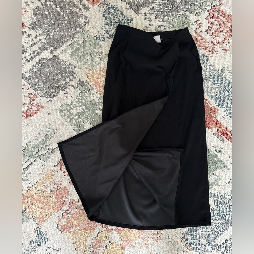 90s Vintage Denim & Co Slit Maxi Skirt Women’s Large Made USA EUC